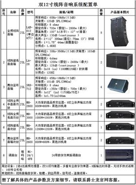 爵士龍雙12寸線陣音響體育場館系統(tǒng)配置