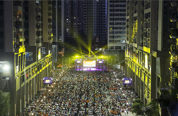 JSL舞臺音響助陣楊箕村大擺千桌酒席賀回遷