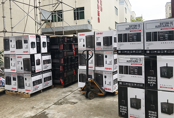 美洲客戶再次定制500套多媒體組合音響設(shè)備【爵士龍廠家】