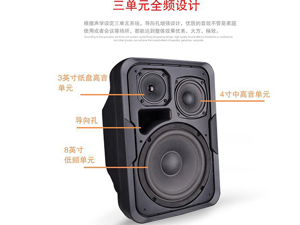 三分頻專業會議室音響 爵士龍M2音箱