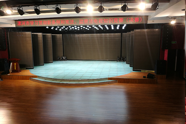 線陣專業舞臺音響系統助力漯河市廣播電視臺演播大廳