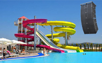 水上樂園采用線陣專業舞臺音響系統